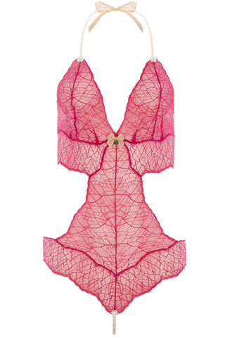 Bracli Daisy Sydney Single Pearl Body Red - Lace Bodysuit