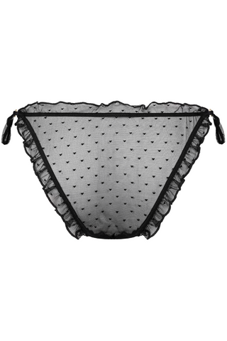 Atelier Amour Coup de Foudre Black Tulle Tie-Side Brief