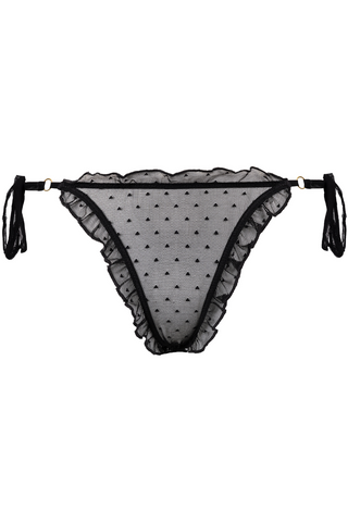 Atelier Amour Coup de Foudre Black Tulle Tie-Side Brief