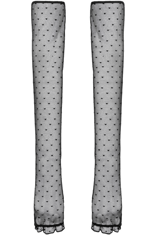 Atelier Amour Coup de Foudre Black Tulle Long Gloves