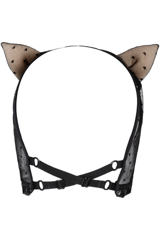 Atelier Amour Coup de Foudre Black Tulle Cat Mask