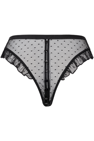 Atelier Amour Coup de Foudre Black Tulle Openable Tanga