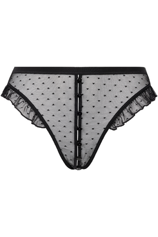 Atelier Amour Coup de Foudre Black Tulle Openable Tanga