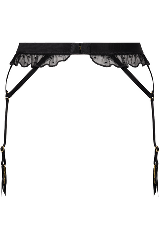 Atelier Amour Coup de Foudre Black Tulle Suspender Belt
