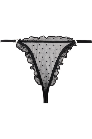 Atelier Amour Coup de Foudre Black Tulle Mini Thong