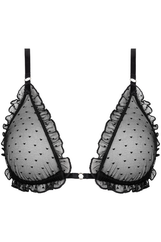 Atelier Amour Coup de Foudre Black Tulle Triangle Bra