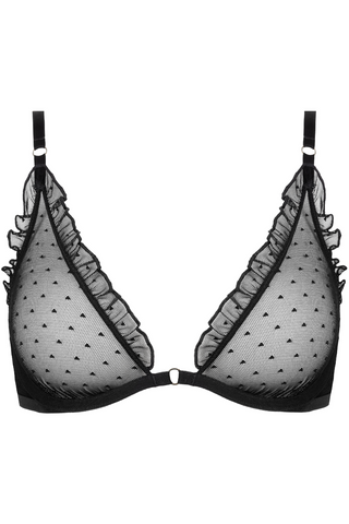 Atelier Amour Coup de Foudre Black Tulle Wired Triangle Bra