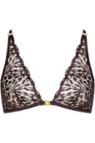 Aubade Crazy In Love Satin Brown Embroidery Bralette
