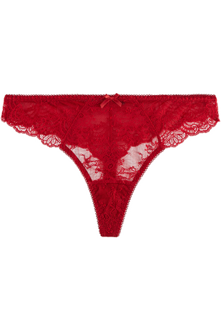 Aubade Red Lace Tanga Thong Danse des Sens - Lace Knickers