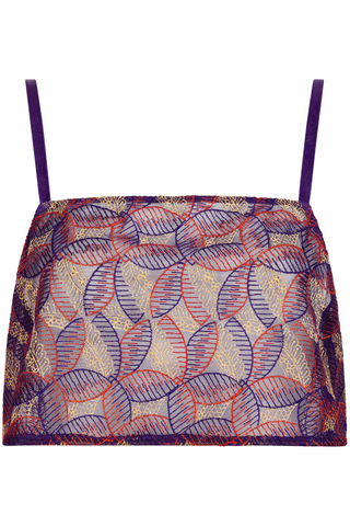 Aubade Purple Embroidery Cropped Cami Life Celebration