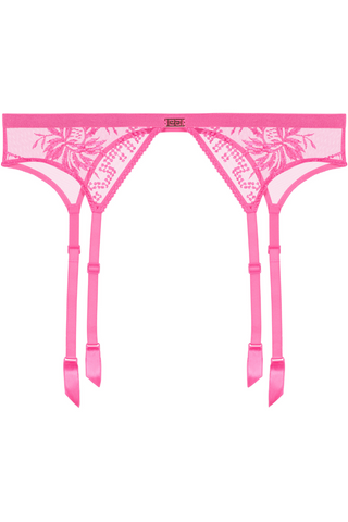 Aubade Sheer Pink Suspender Belt Rules of Attraction | Pink Lingerie