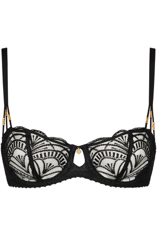 Aubade Vibes Black Half Cup Bra - Demi Cup Bra