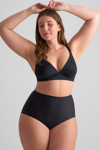 Bye Bra Sculpting Mid Waist Brief Black