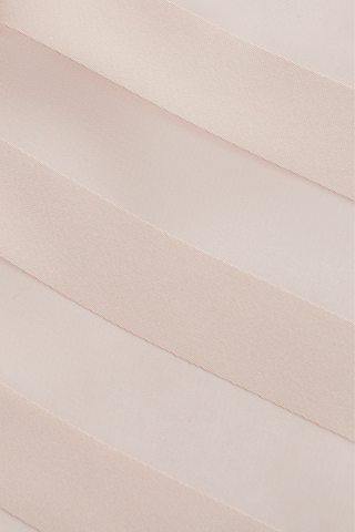 Cadolle Nude Striped Chiffon Robe - Luxury Loungewear
