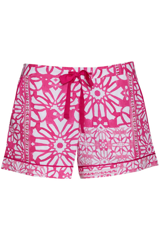 Cyberjammies Hailey Tile Print Shorts Pink