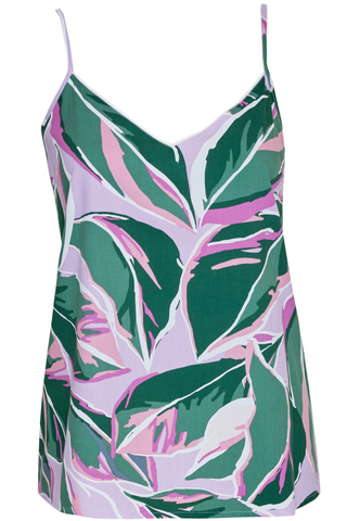 Cyberjammies Lexi Leaf Print Cami Lilac