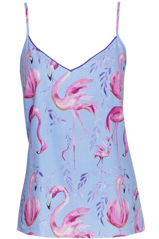 Cyberjammies Zoey Flamingo Print Cami Blue