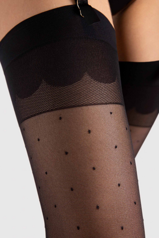 FiORE Sensual Marion Sheer Black Patterned Stockings