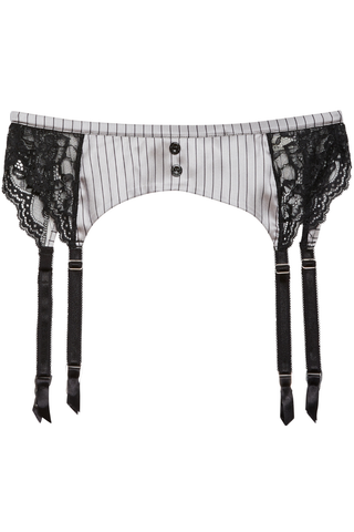 Fleur du Mal Executive Pinstripe Silk Suspender