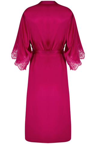 Lise Charmel Raspberry Mid Length Silk Robe Splendeur Soie