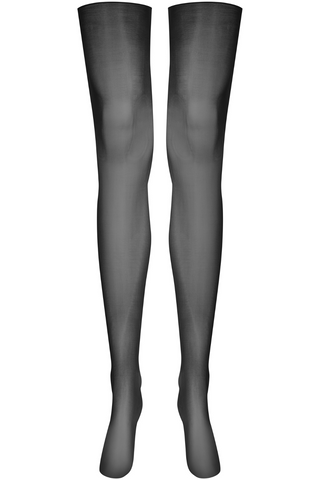 Maison Close Black Glossy Cut & Curled Stockings 20 Denier