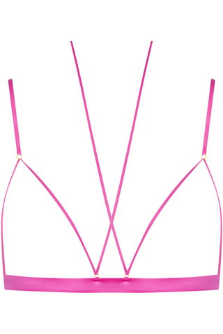 Maison Close French Kiss Open Triangle Bra Pink
