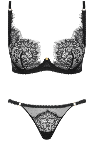 Maison Close Inspiration Divine Wire Bra & Mini Thong Black
