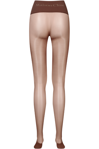 Maison Close Signature Seamless Tights Deep Brown 20 Denier