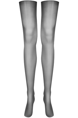 Maison Close Smoky Grey Glossy Cut & Curled Stockings 20 Denier