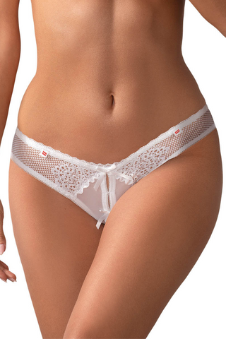 Obsessive Alabastra Crotchless Thong White
