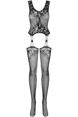Obsessive F221 Crotchless Bodystocking Black