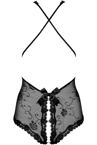Obsessive Fiorenta Crotchless Teddy Black