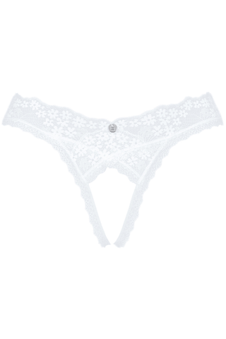 Obsessive Heavenlly Crotchless Thong White