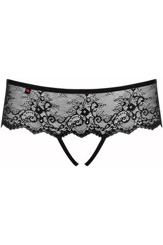 Obsessive Merossa Crotchless Lace Brief Black