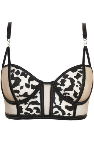 Prelude Black Bustier Les Nuits Folles - Luxury Underwired Bra