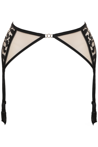 Prelude Black Suspender Belt Les Nuits Folles - Sexy Garter Belt