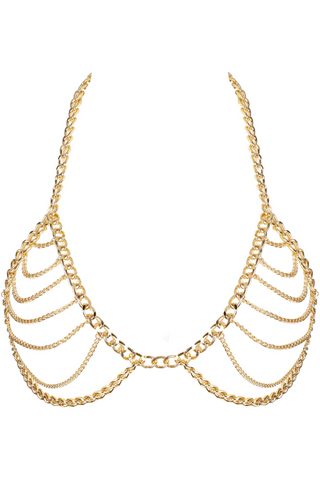 Sarda Mirissa Gold Chain Jewel Bra - Luxury Body Jewellery