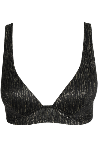 Sarda Tabei Wireless Bralette Black & Gold - Soft Cup Bra