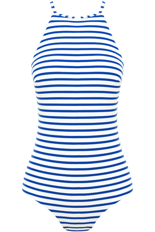 Sea Level Amalfi High Neck Swimsuit Blue