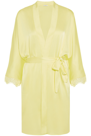 Simone Pérèle Satin Secrets Yellow Kimono - Luxury Nightwear