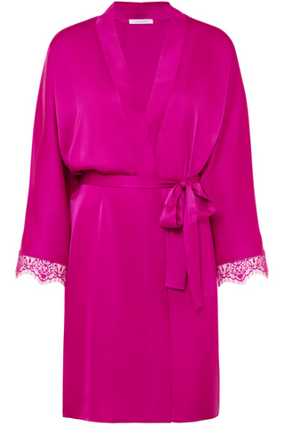 Simone Pérèle Satin Secrets Pink Kimono - Luxury Nightwear