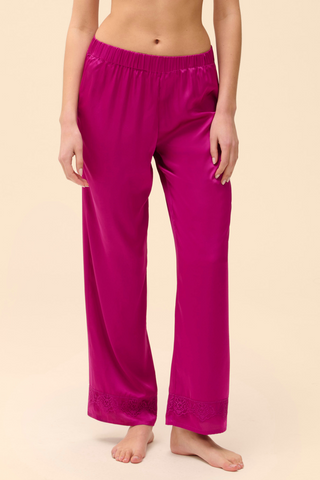 Simone Pérèle Satin Secrets Pink Pyjama Pants - Satin Pyjamas