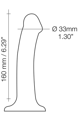 Strap On Me Black Double Density Bendable Dildo Medium