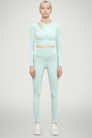 Wolford Warm Up Long Sleeve Top Aqua