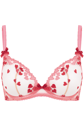 Agent Provocateur Cupid Plunge Underwired Bra Pink/Red