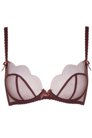 Agent Provocateur Lorna Plunge Underwired Bra Chestnut