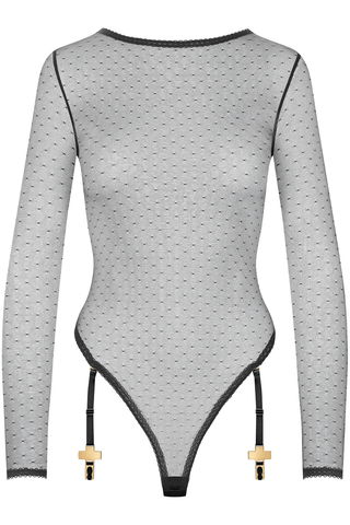 Maison Close Inspiration Divine Long Sleeve Suspender Thong Body