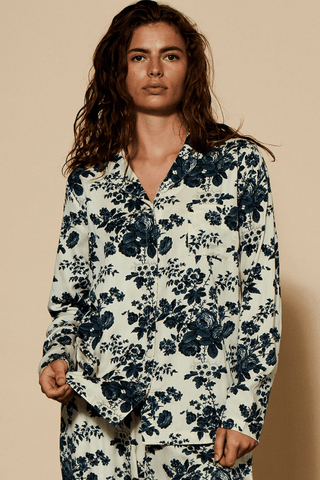 Underprotection Wilda Long Sleeve Shirt Black/Creme