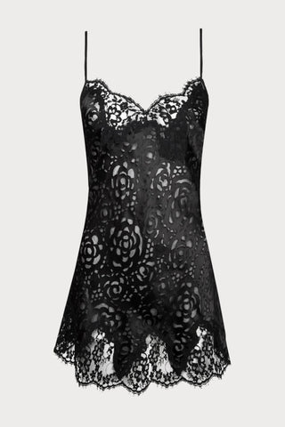 Dressing Floral Black Babydoll - Mini Length