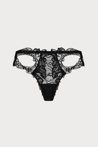 Soir de Venise Black Tanga Thong - front
